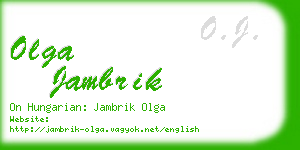 olga jambrik business card